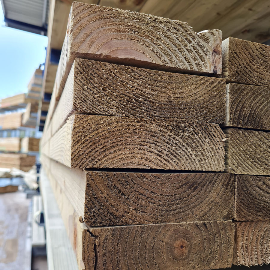 47x175mm Treated Timber (7"x2"), 4.8m - UC3 C16, Kiln Dried & Regularised